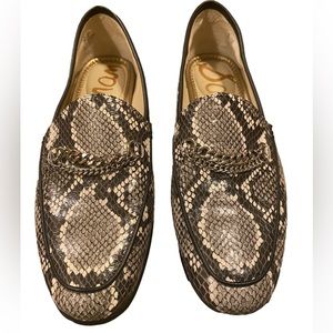 🐍Sam Edelman~Women’s Loraine Leather Snake Print Slip-On Loafers, Size 9 Med.